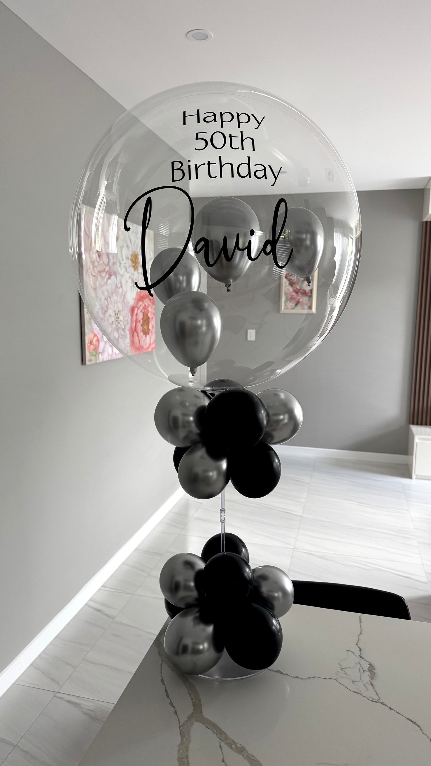Large Table centrepiece balloon decoration