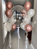 Luxury Engagement Balloon Bouquet - pearl and rose gold