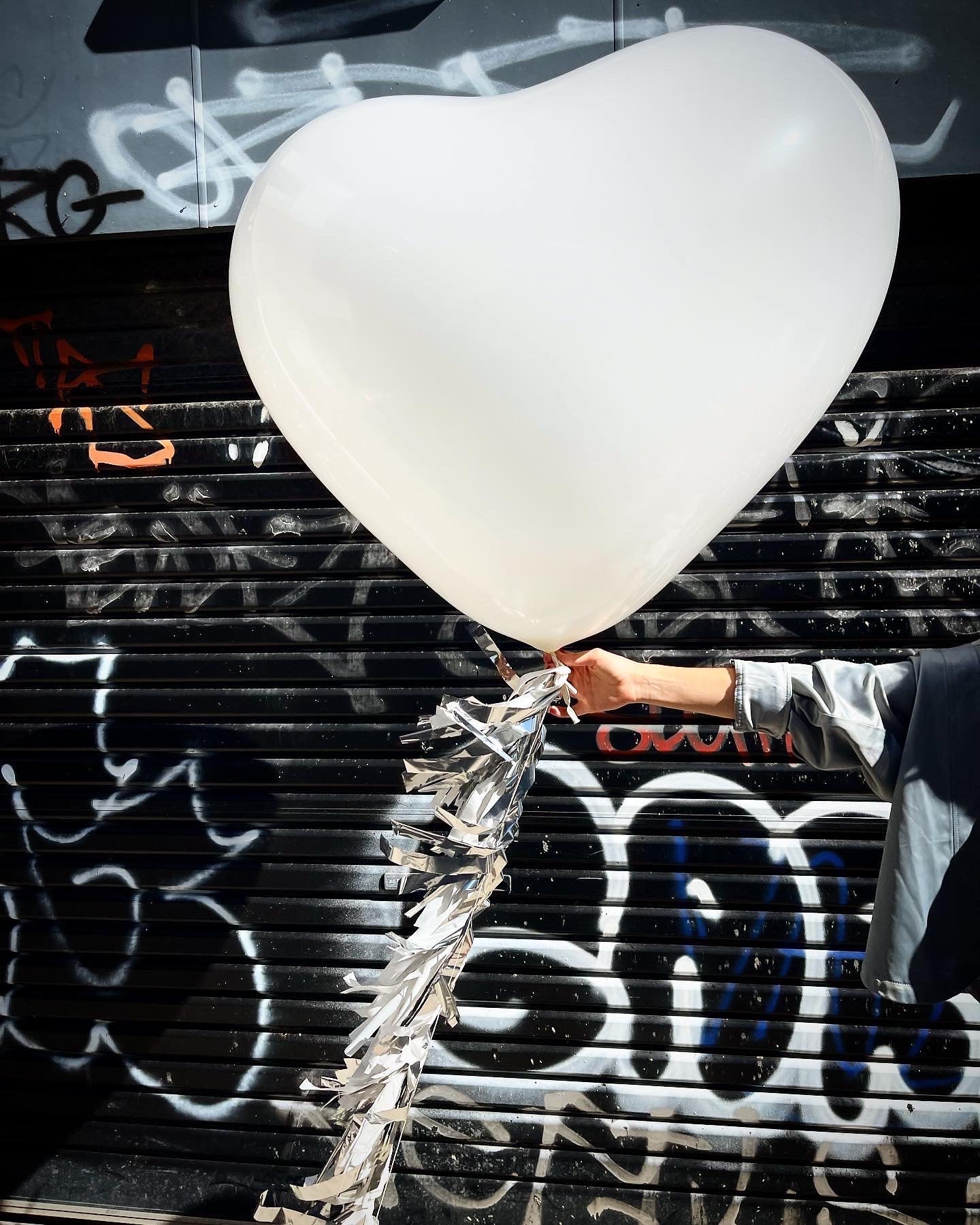 Large White Heart Balloon