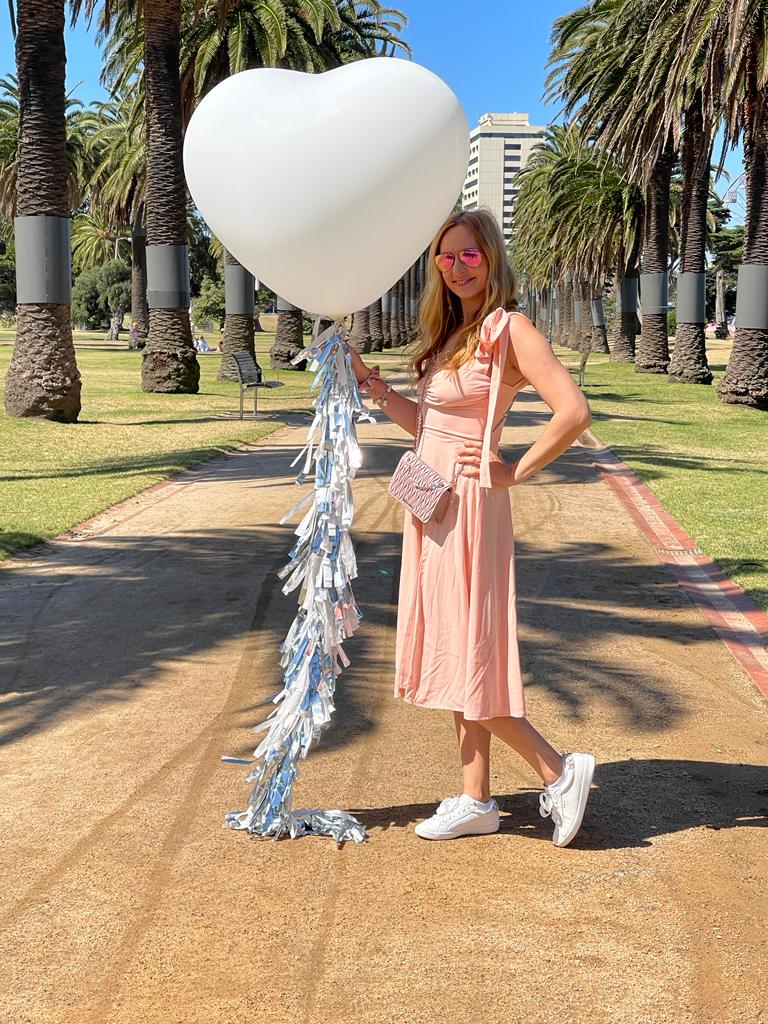 Large White Heart Balloon