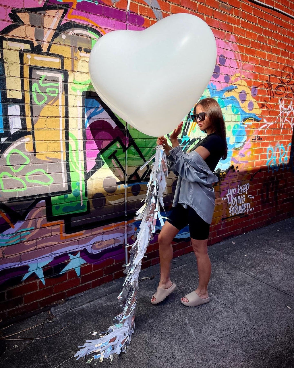 Large White Heart Balloon