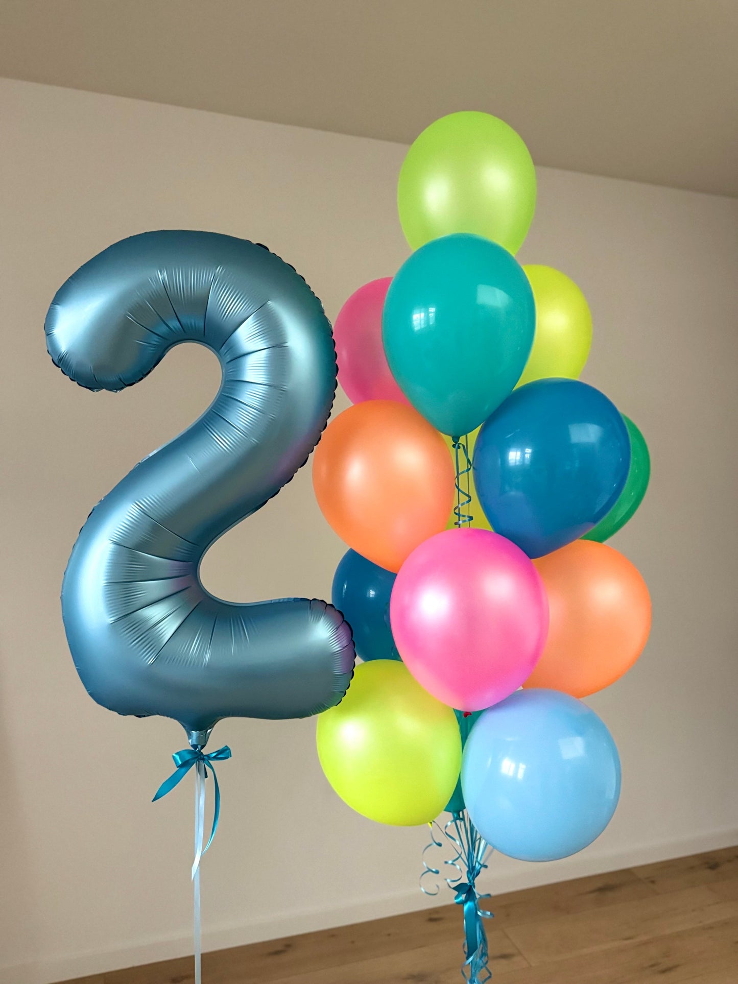 Colourful Balloon Bouquet with Number