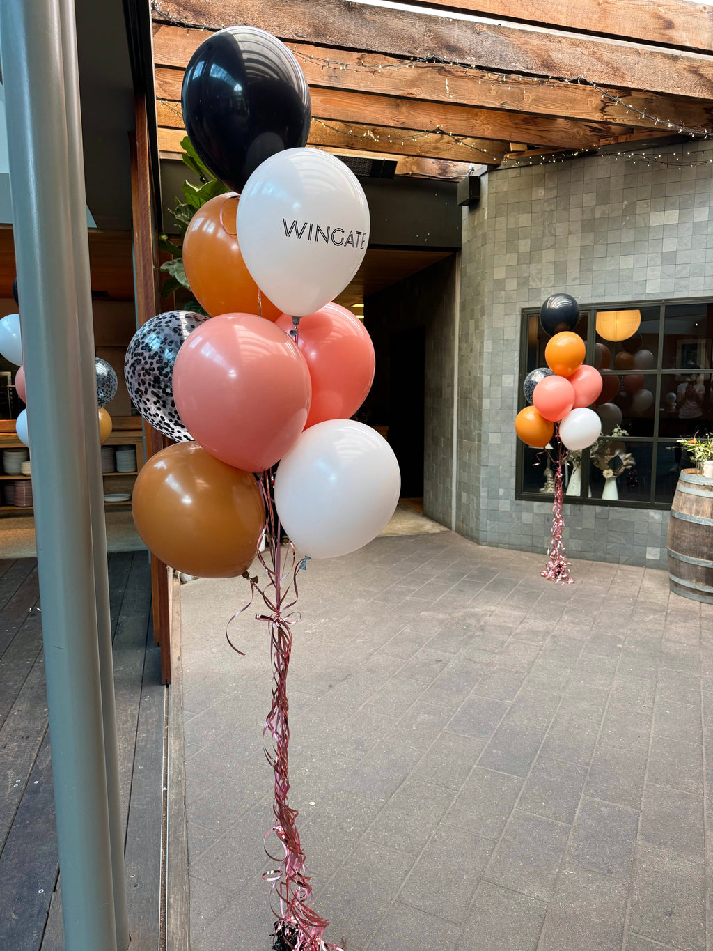 Small Corporate balloon bouquet - logo on latex