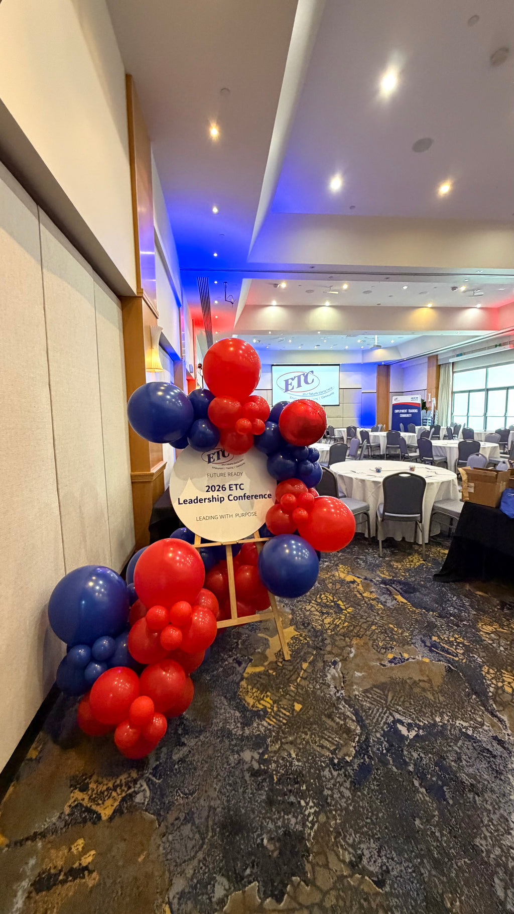 Balloon Easel Display - Company Conference