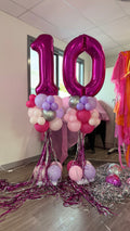 Balloon numbers on stands