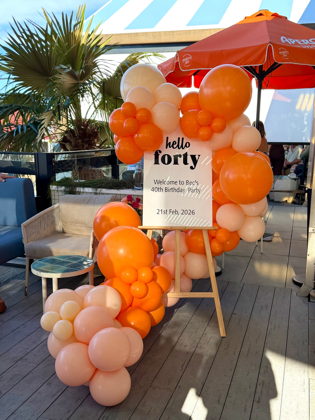 Balloon Easel Display - Orange
