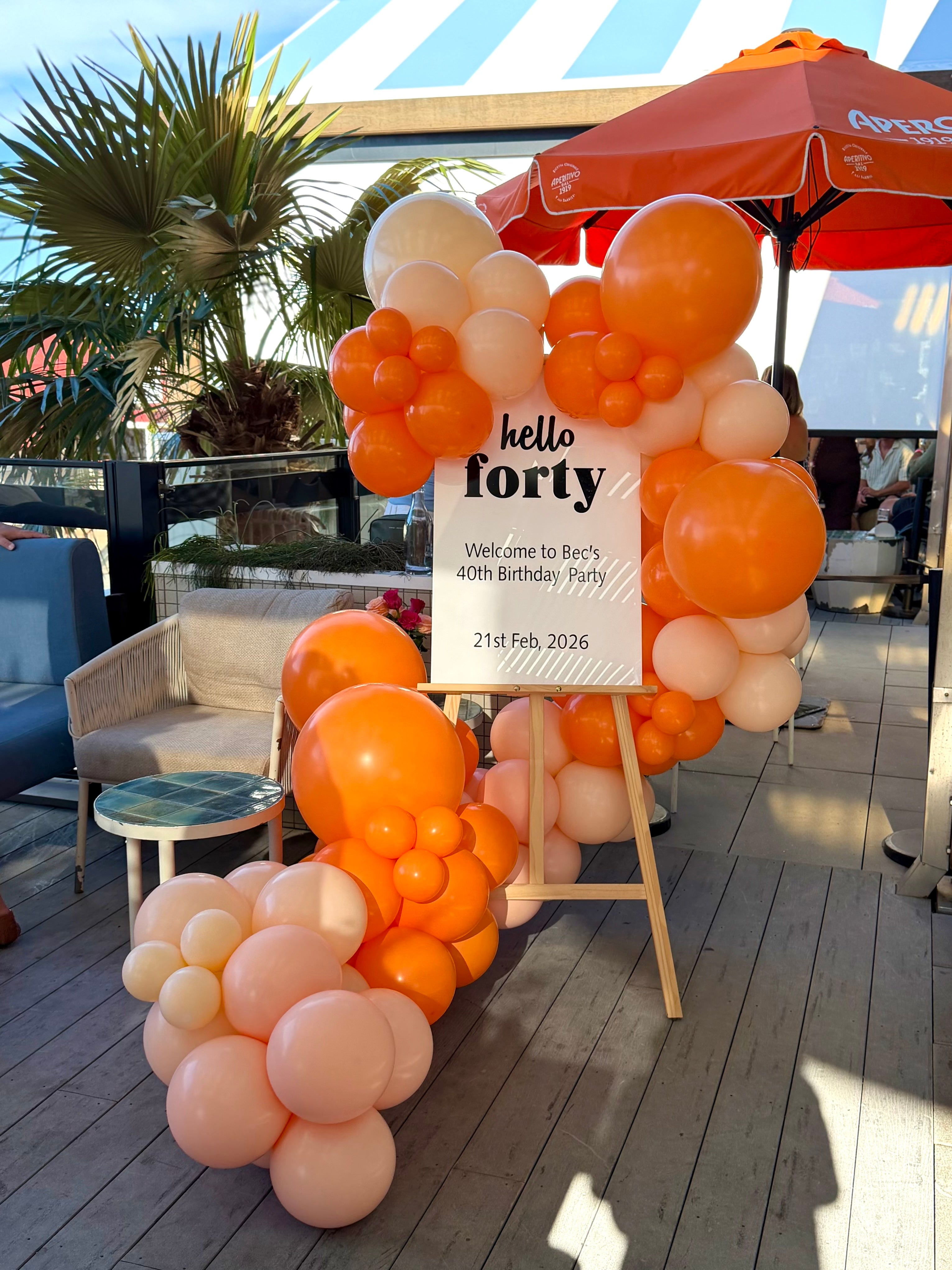 Balloon Easel Display - Orange