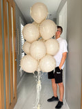 Premium Balloon bouquet - Beige with Bows