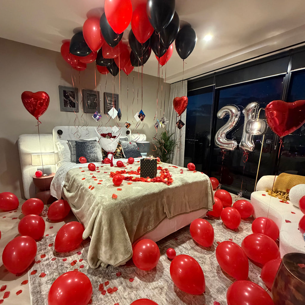 Hotel Room decoration - Birthday Package - Red and black