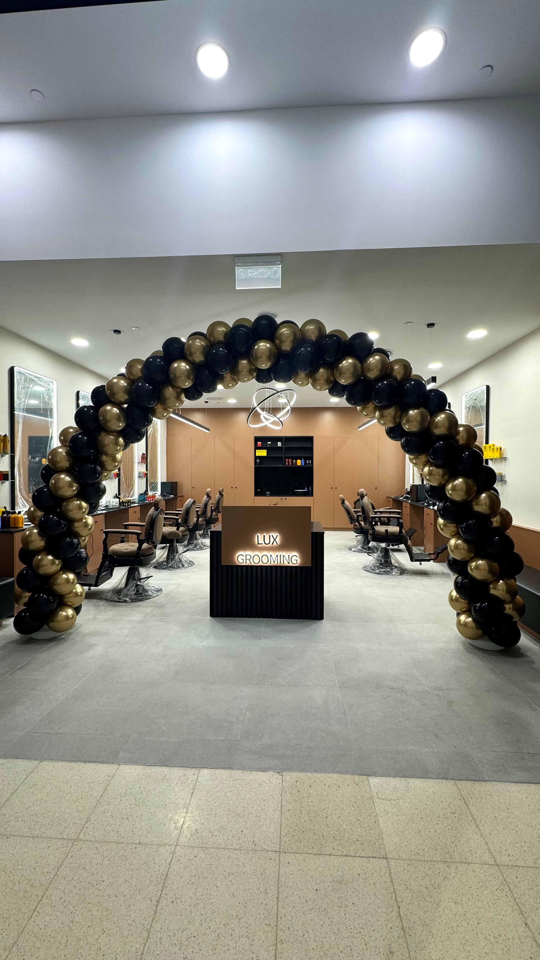 Balloon Arch - no logo - black and gold