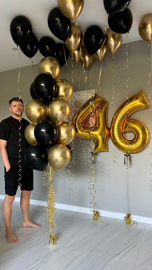 Balloon Party Pack- black and gold