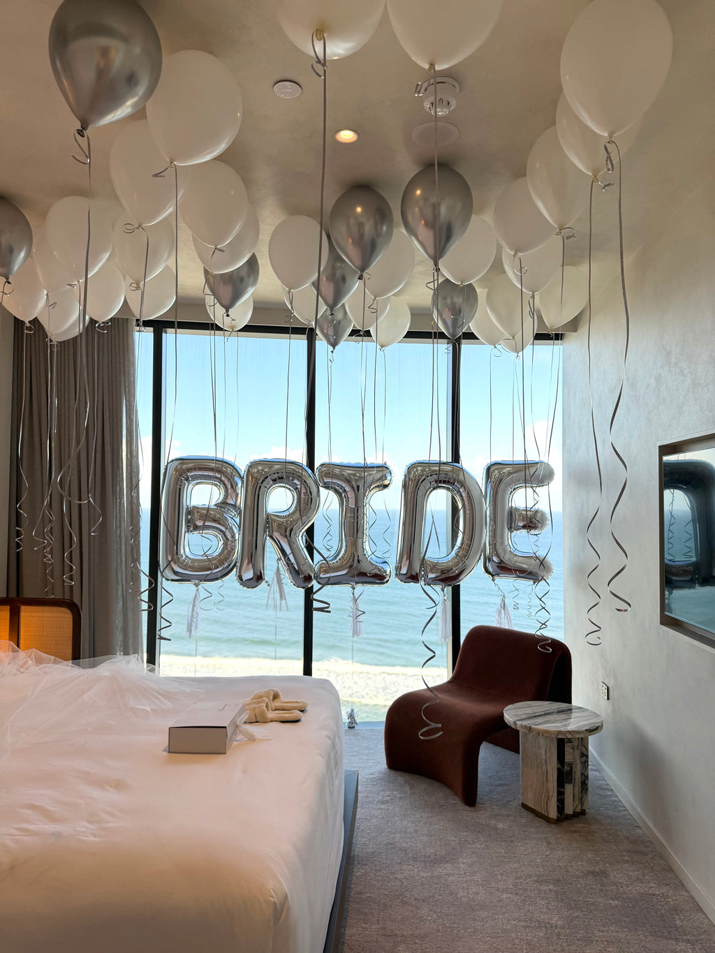 "BRIDE" Hotel Room setup