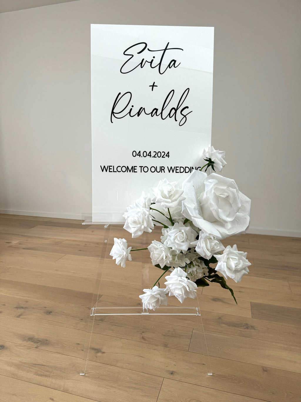 Personalised rectangular acrylic board with stand