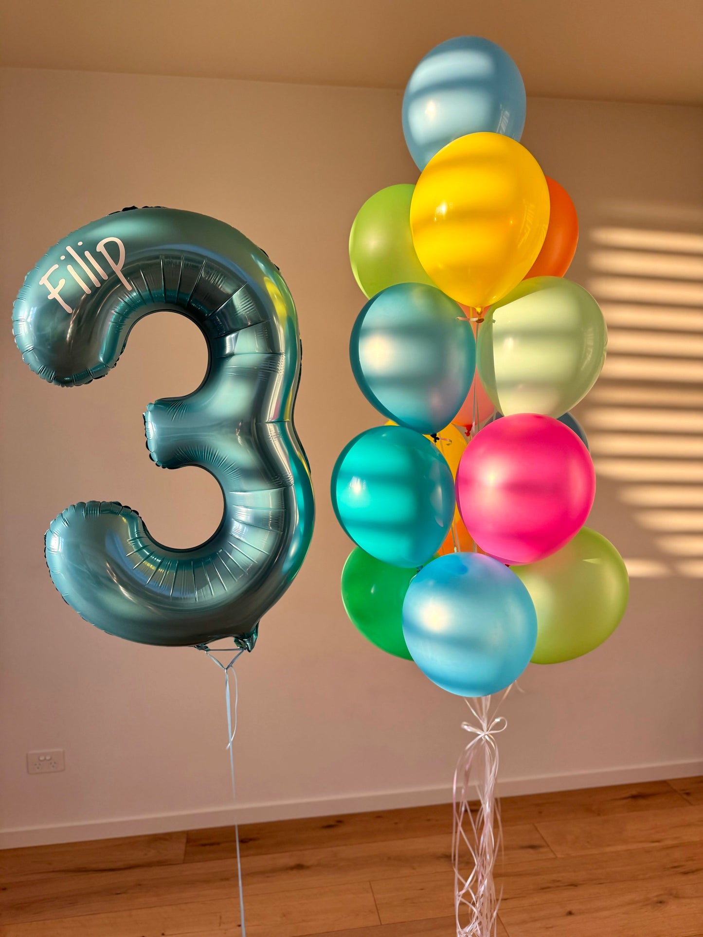 Colourful Balloon Bouquet with Number