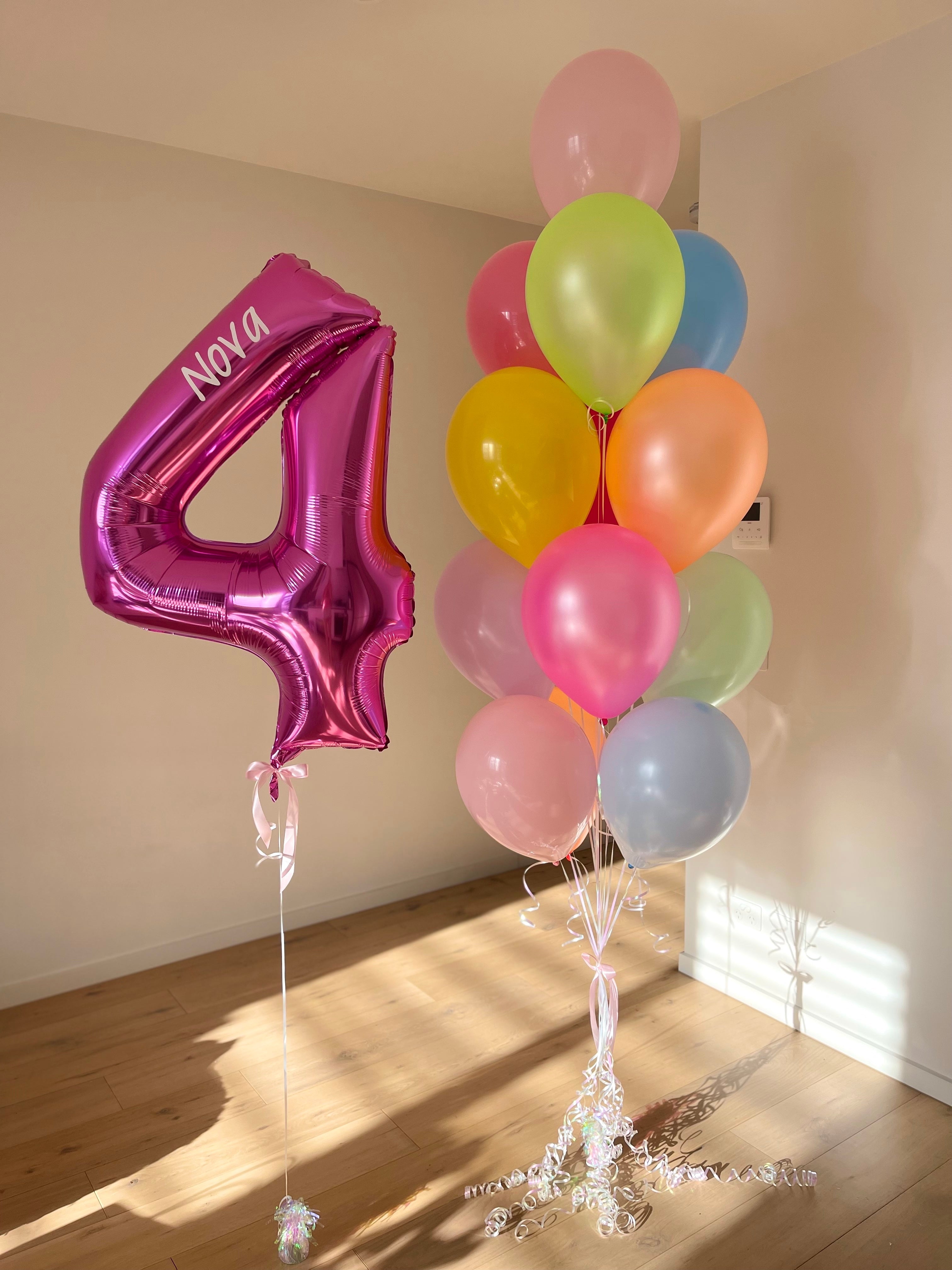Colourful Balloon Bouquet with Number
