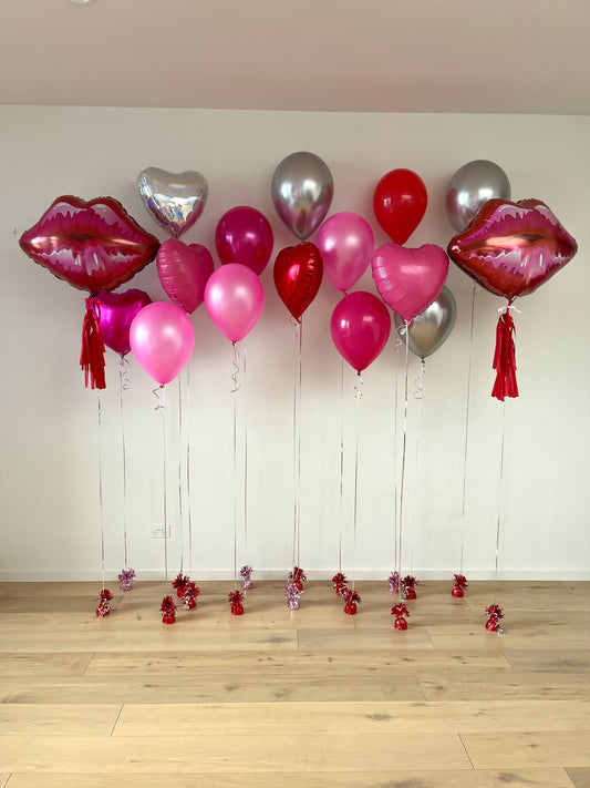 Lips and Hearts balloons