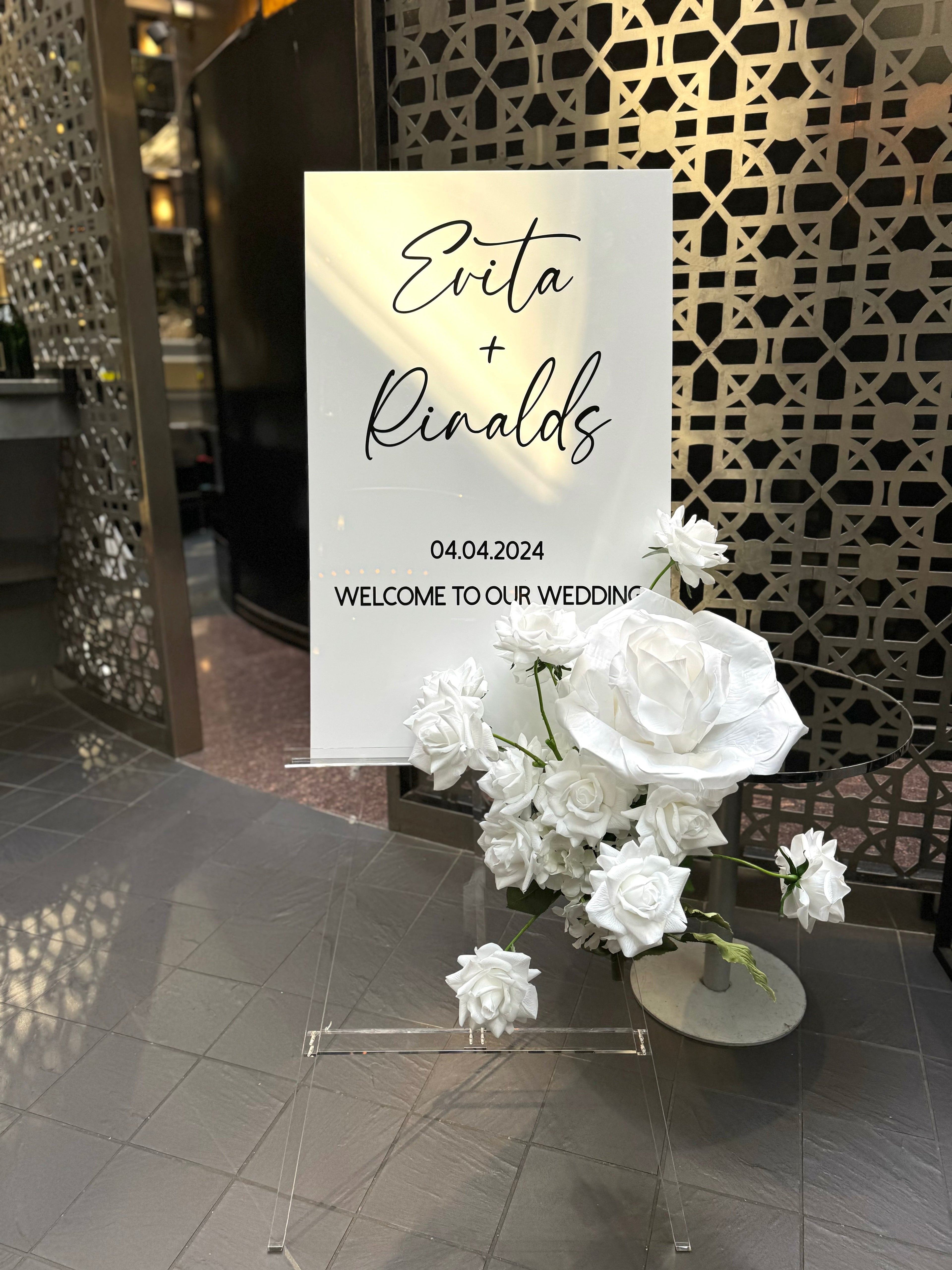 Personalised rectangular acrylic board with stand