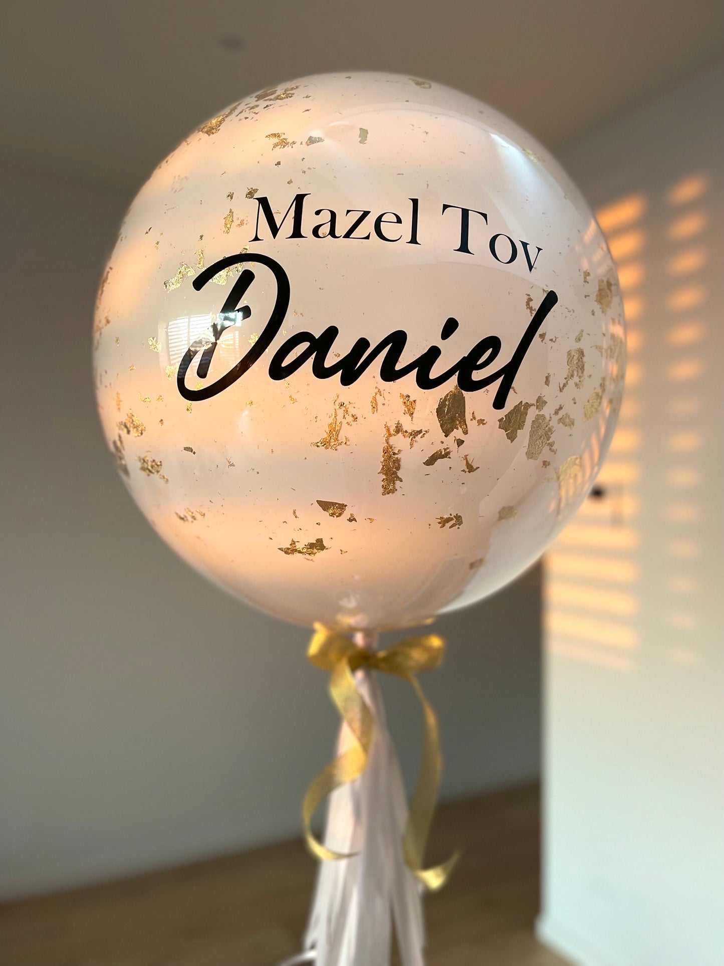 Personalised Gold Leaf Jumbo Balloon