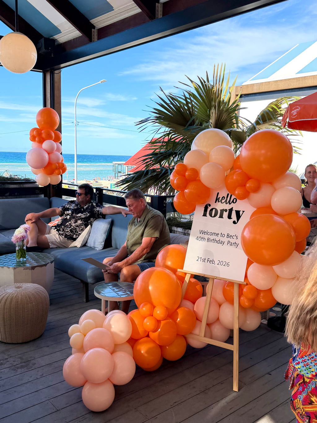 Balloon Easel Display - Orange