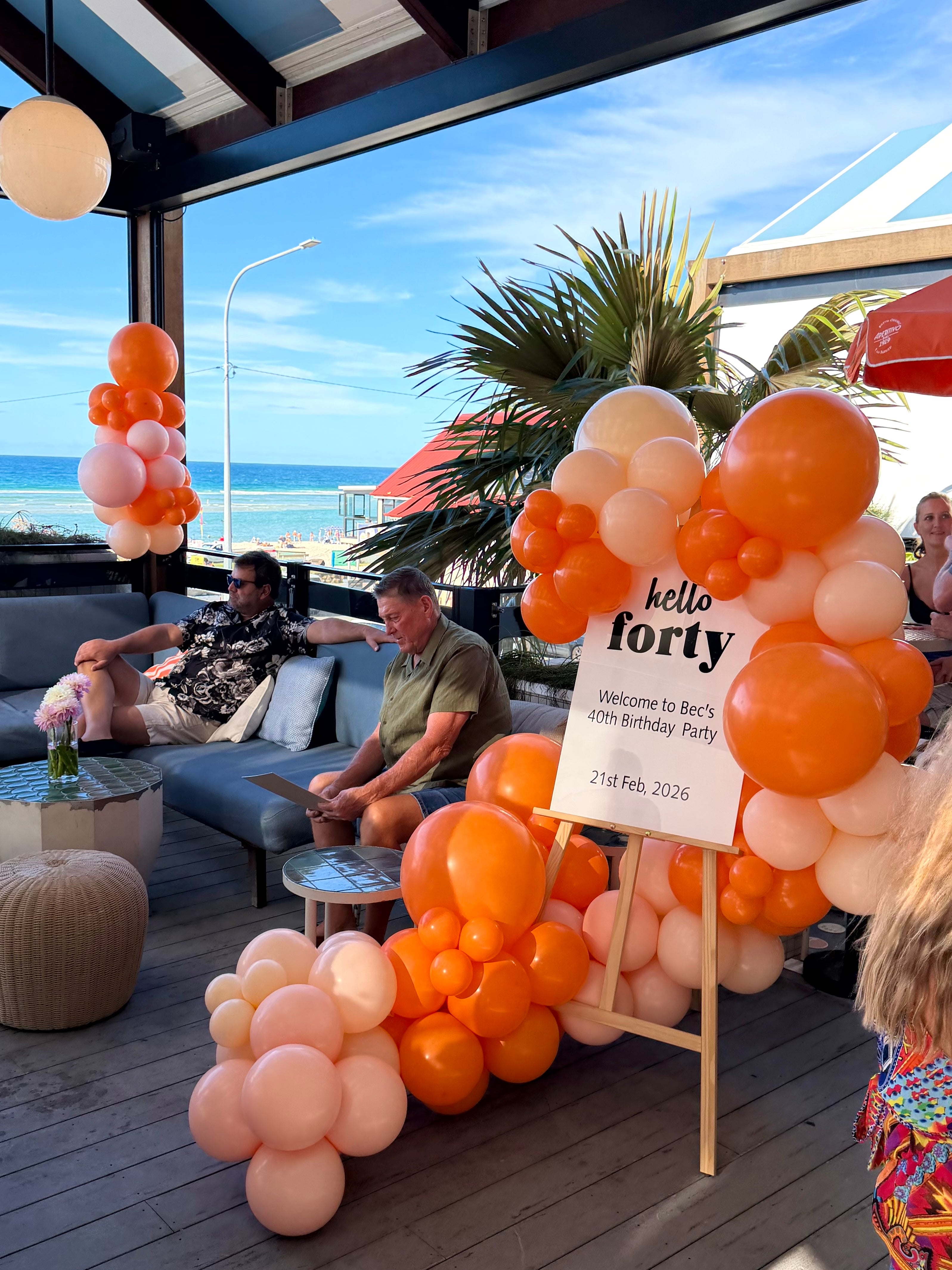 Balloon Easel Display - Orange