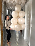 Giant Beige Balloons-  12 balloons