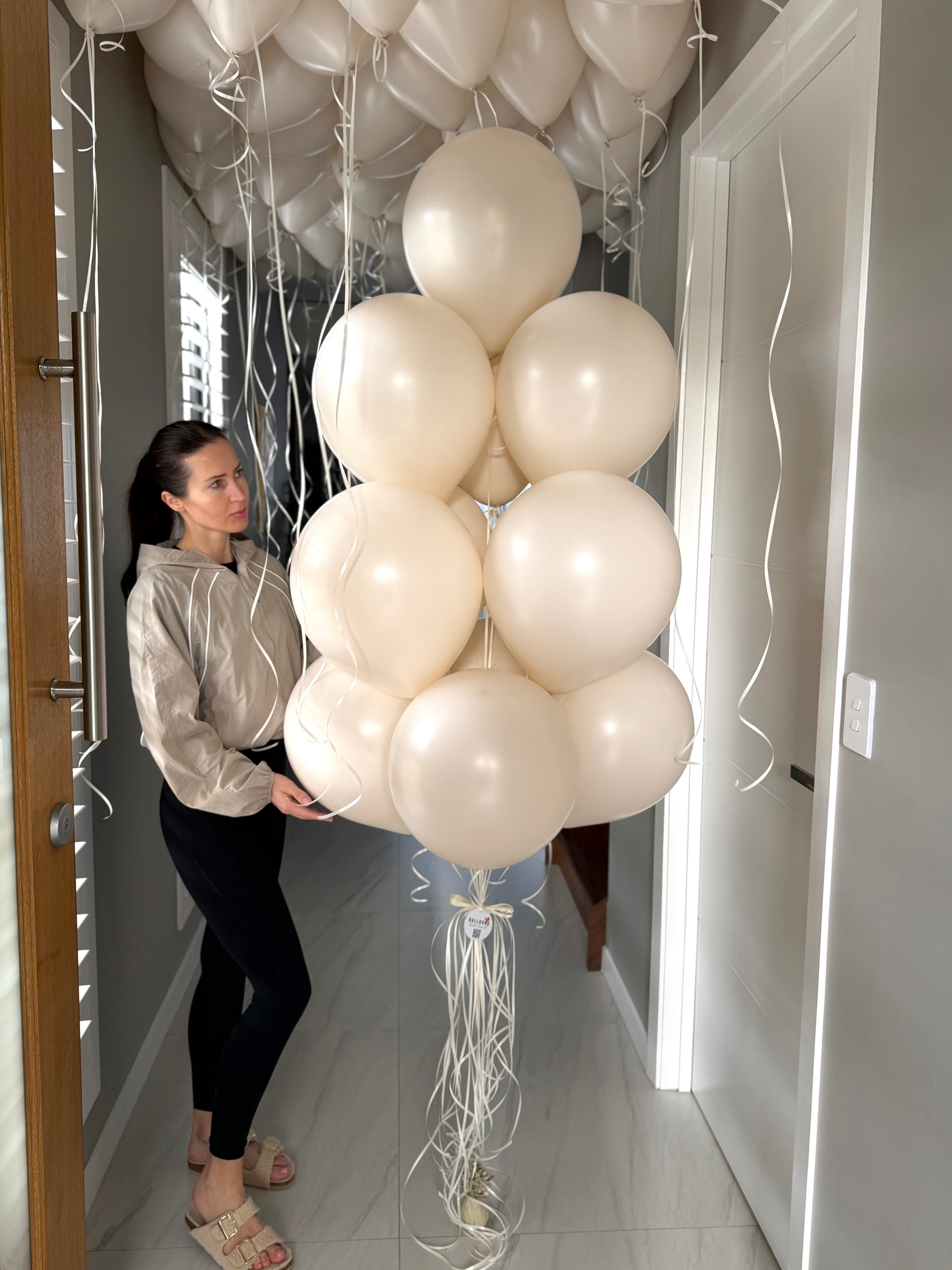 Giant Beige Balloons-  12 balloons