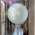 Personalised glass Jumbo balloon - light blue