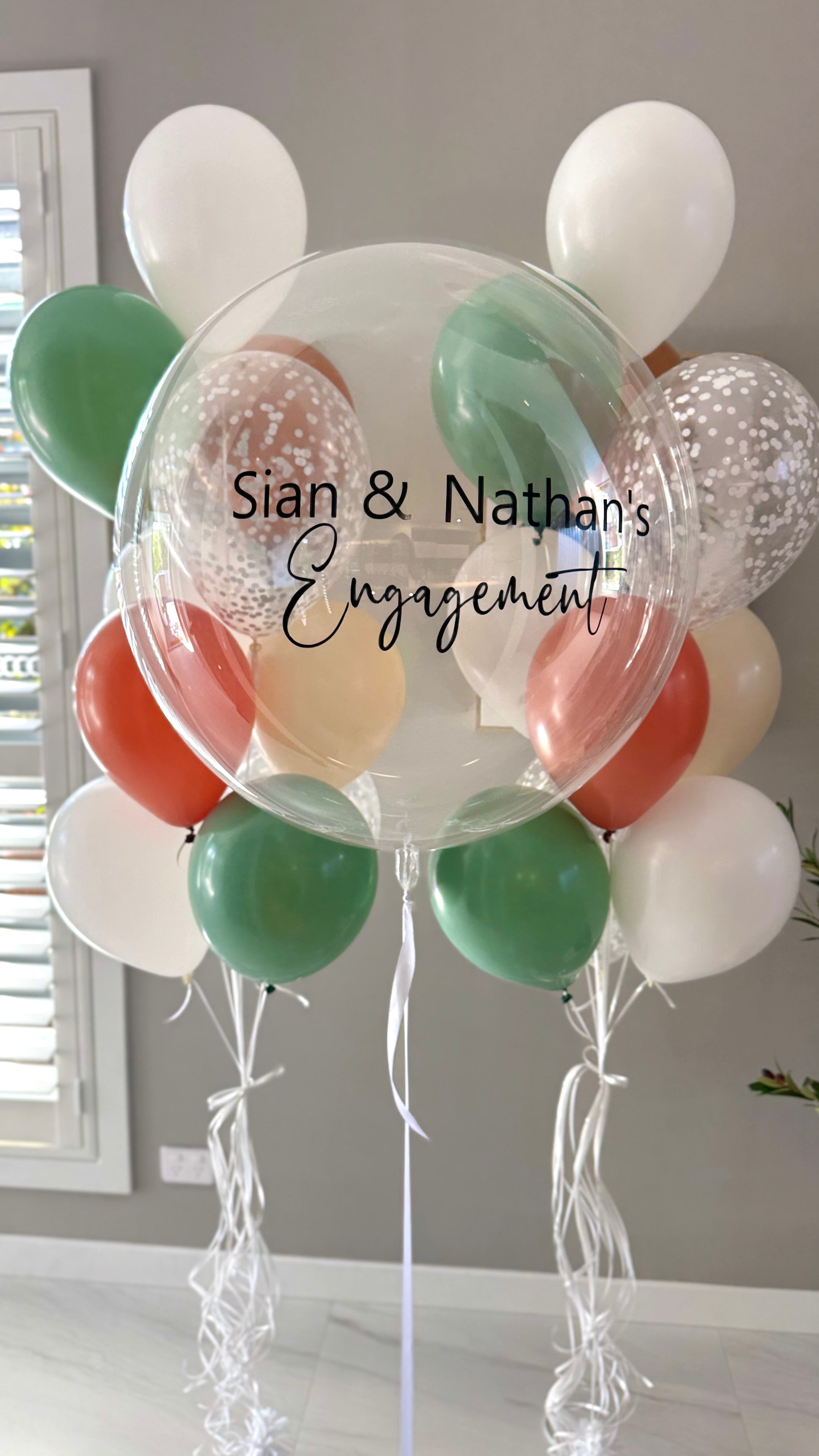 Luxury green and brown Balloon Bouquet