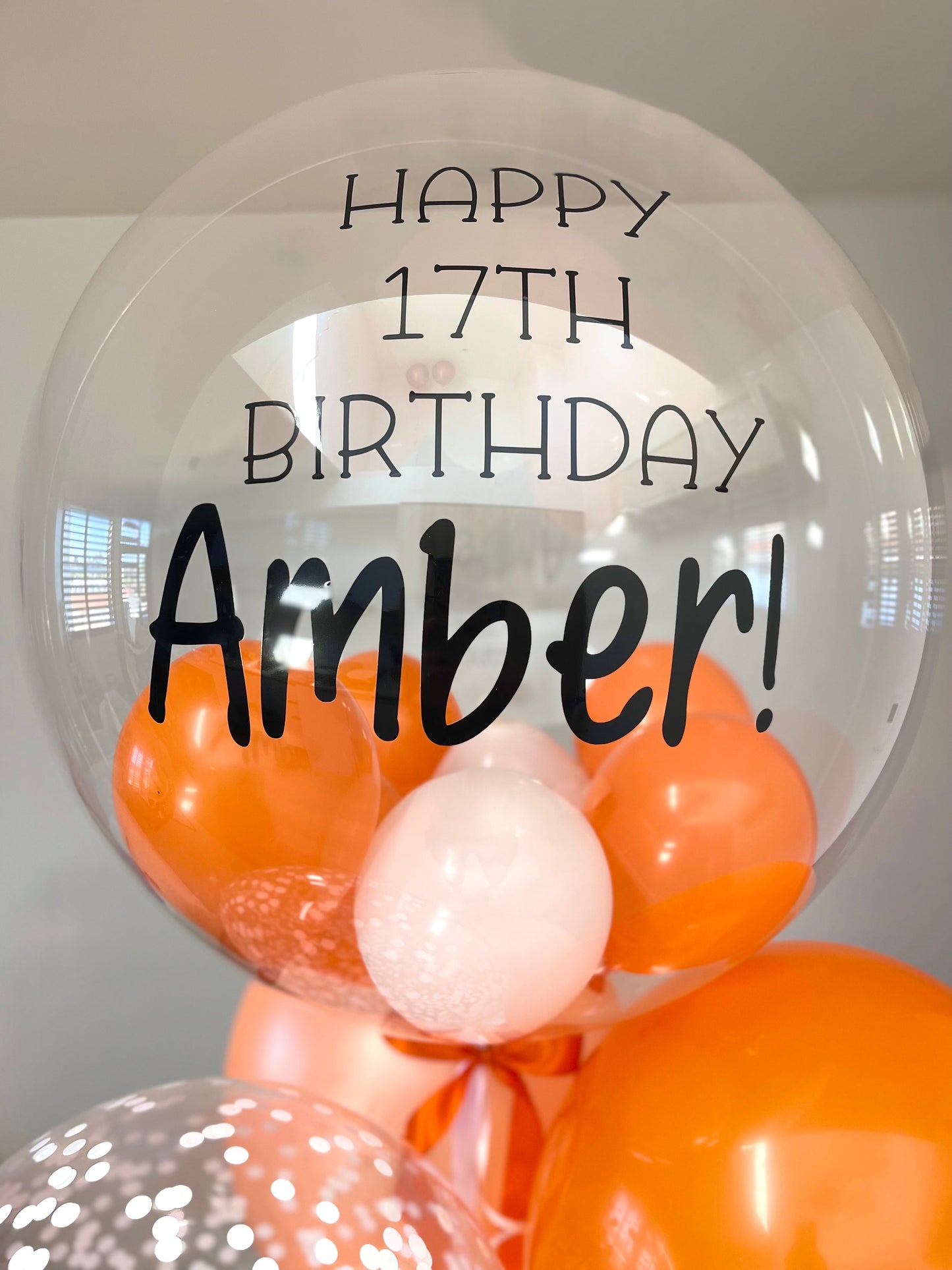 Personalised Balloon Bouquet - Orange