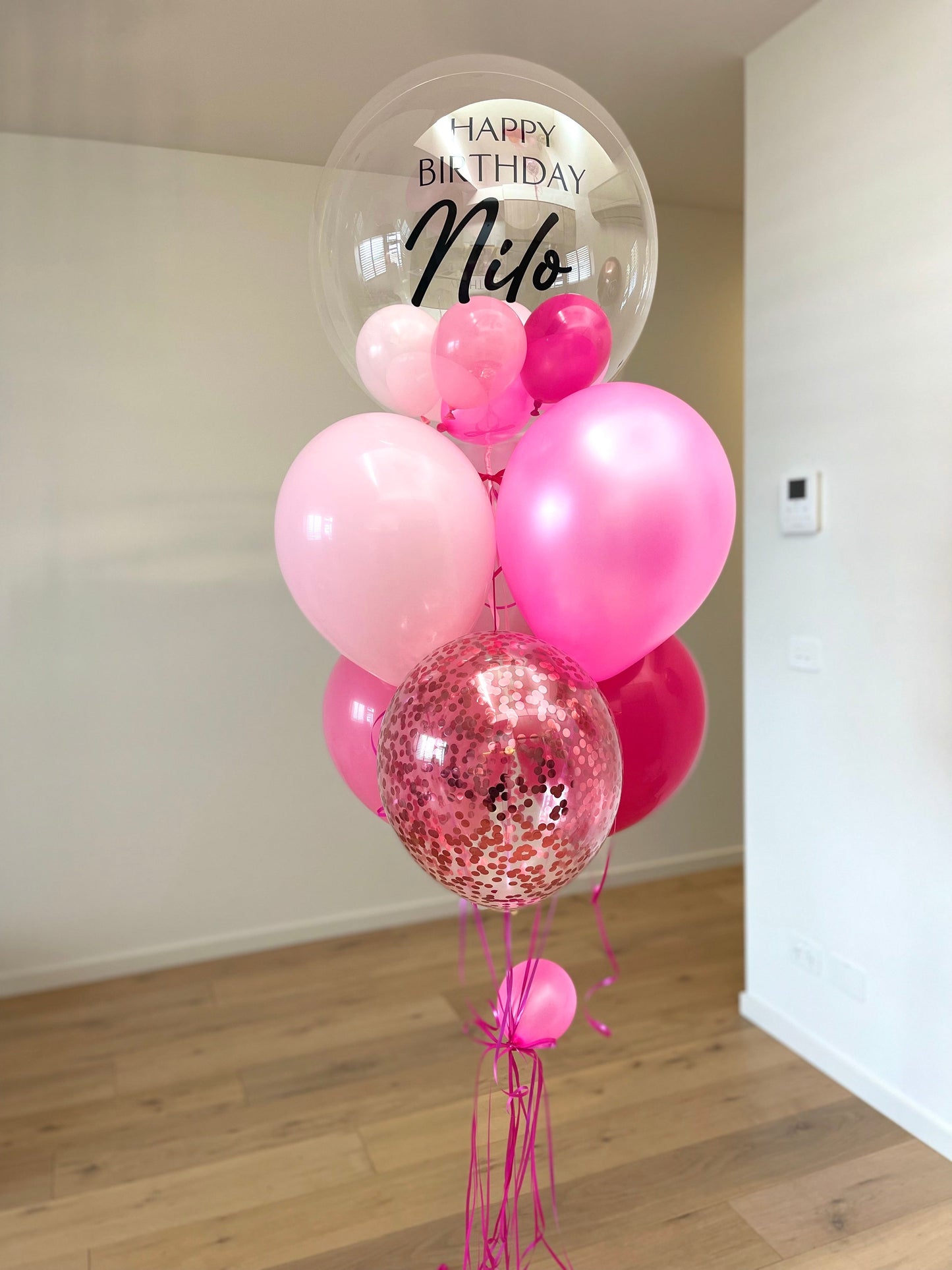 Personalised Balloon Bouquet - Pink