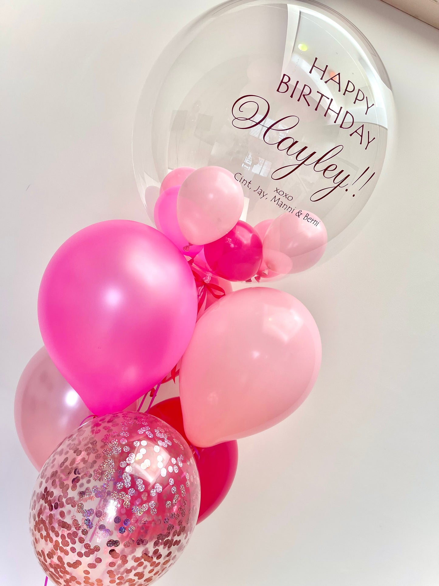 Personalised Balloon Bouquet - Pink