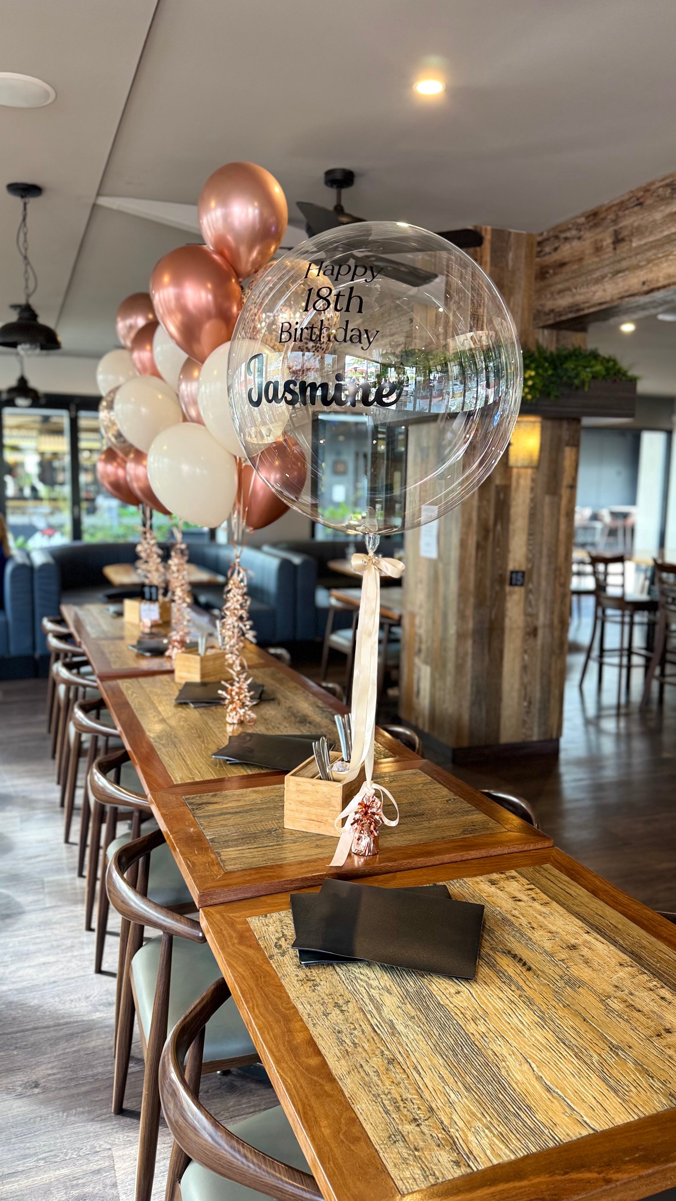 Large Personalised Table decor -  rose gold