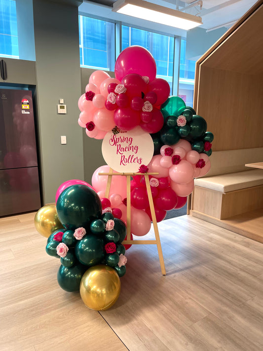 Balloon Easel- pink and green