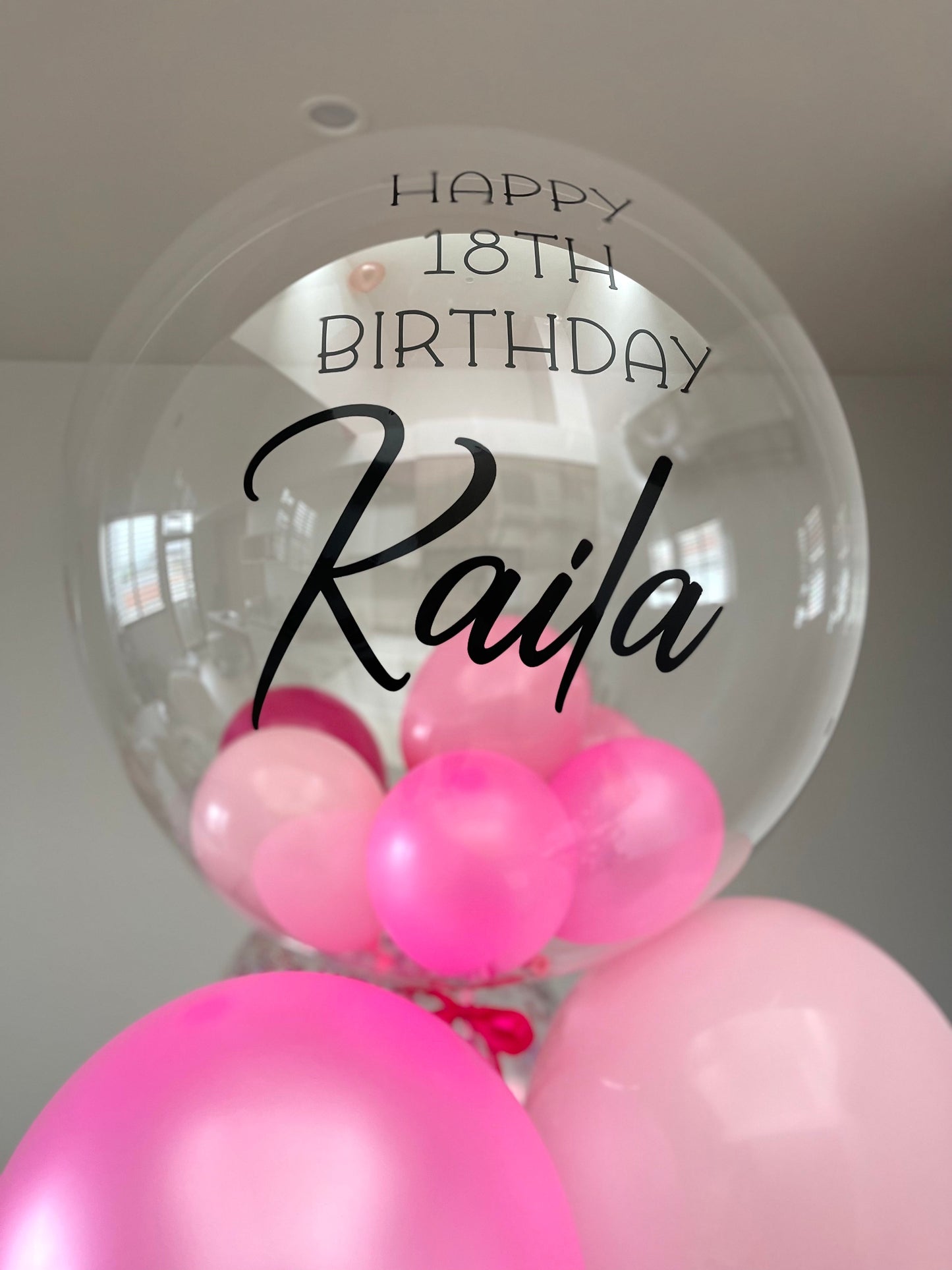 Personalised Balloon Bouquet - Pink