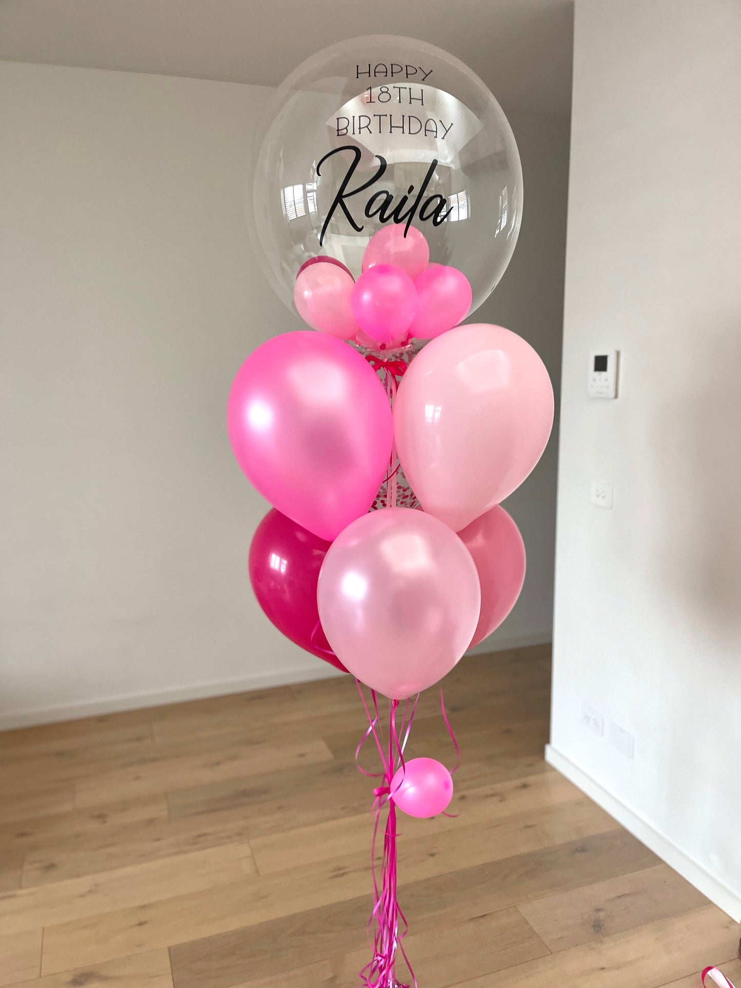 Personalised Balloon Bouquet - Pink