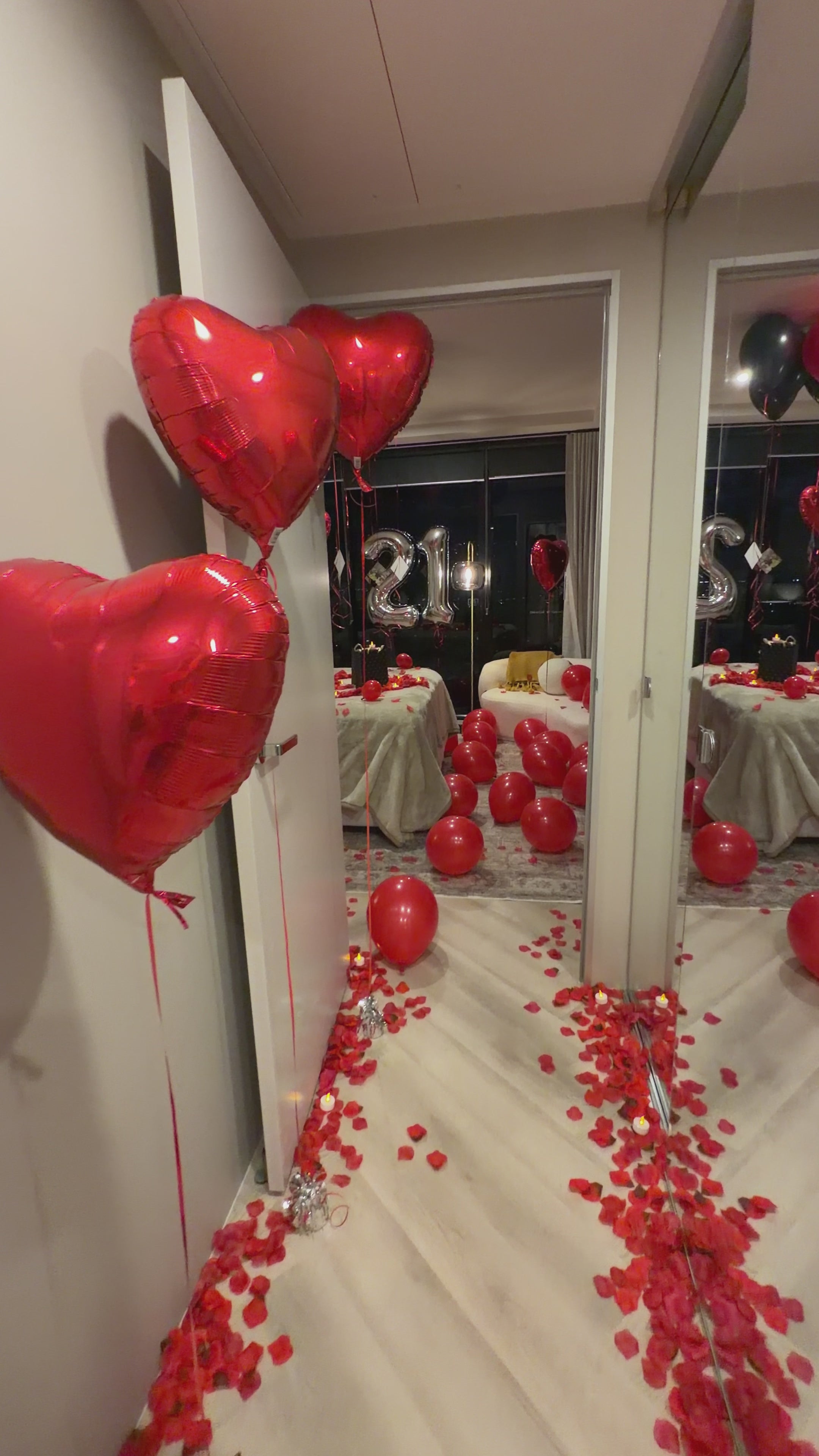 Hotel Room decoration - Birthday Package - Red and black
