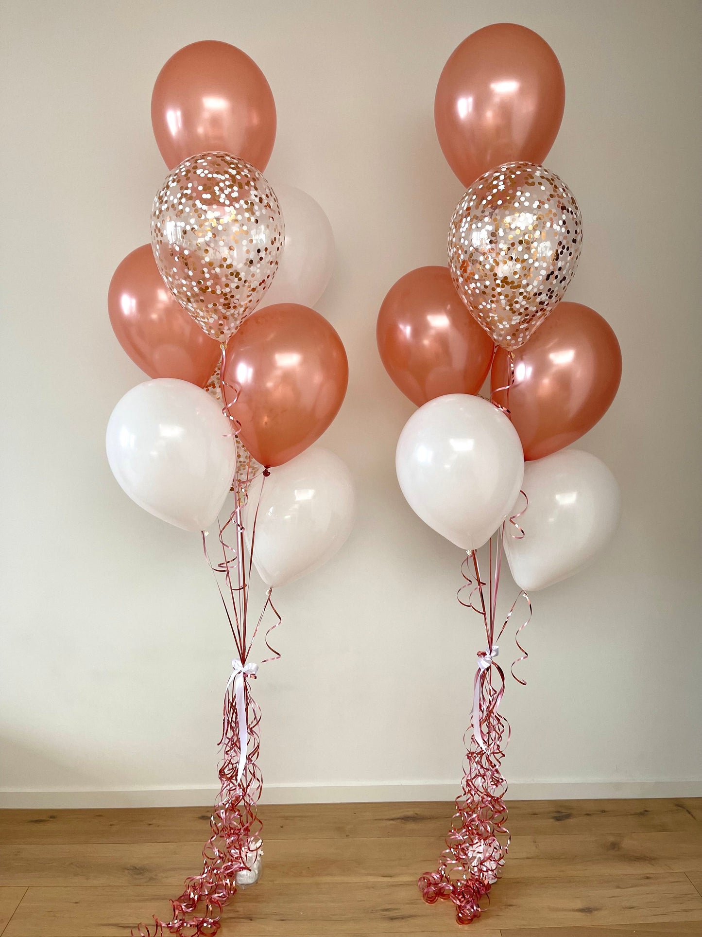 Rose Gold Balloon Bouquets x 2