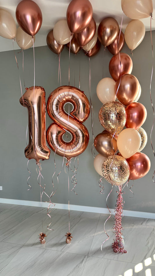 Balloon Party Pack- rose gold and beige