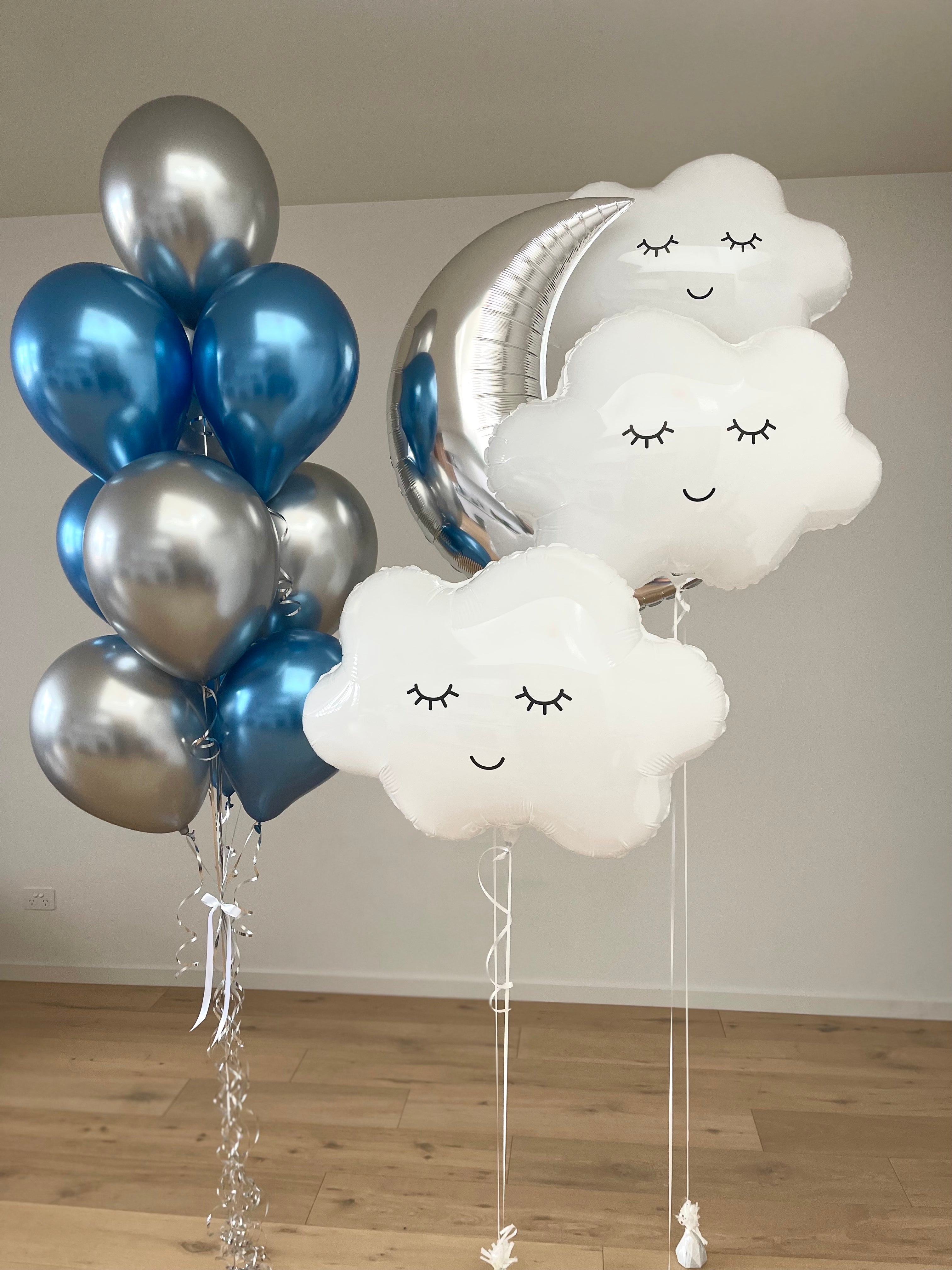 Sleepy Clouds and Moon Balloon set