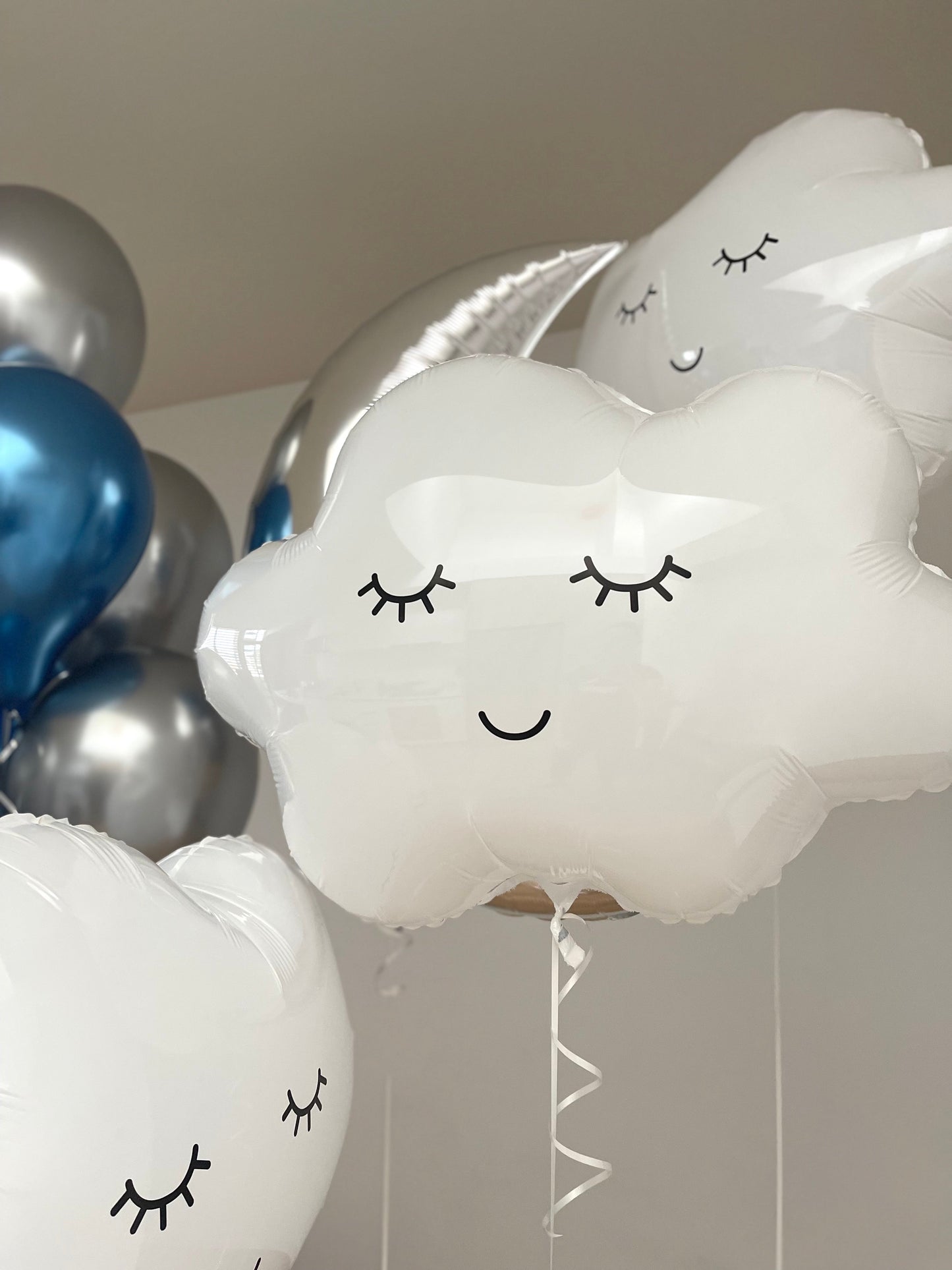 Sleepy Clouds and Moon Balloon Bouquet