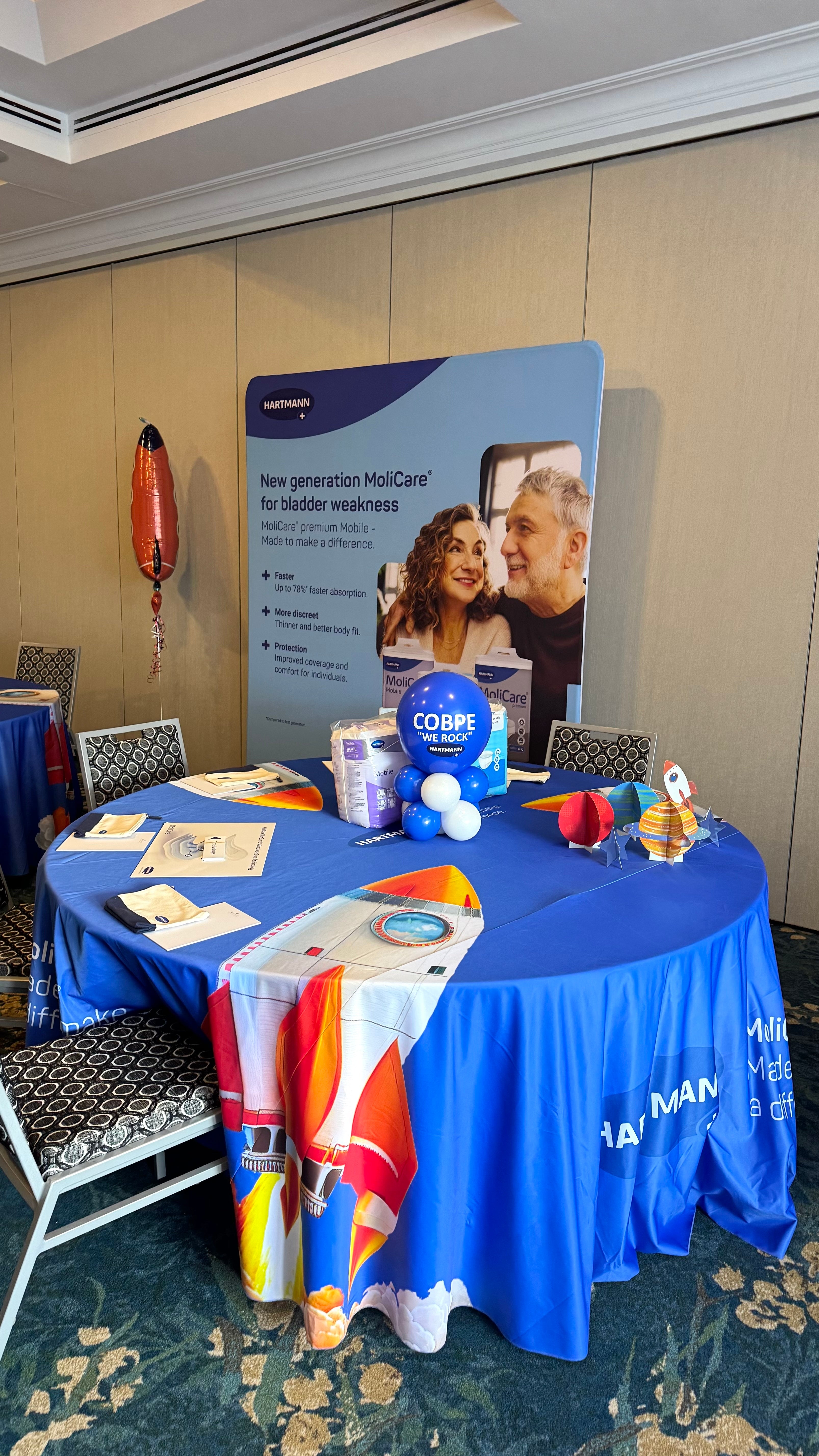 Small Table decor with logo