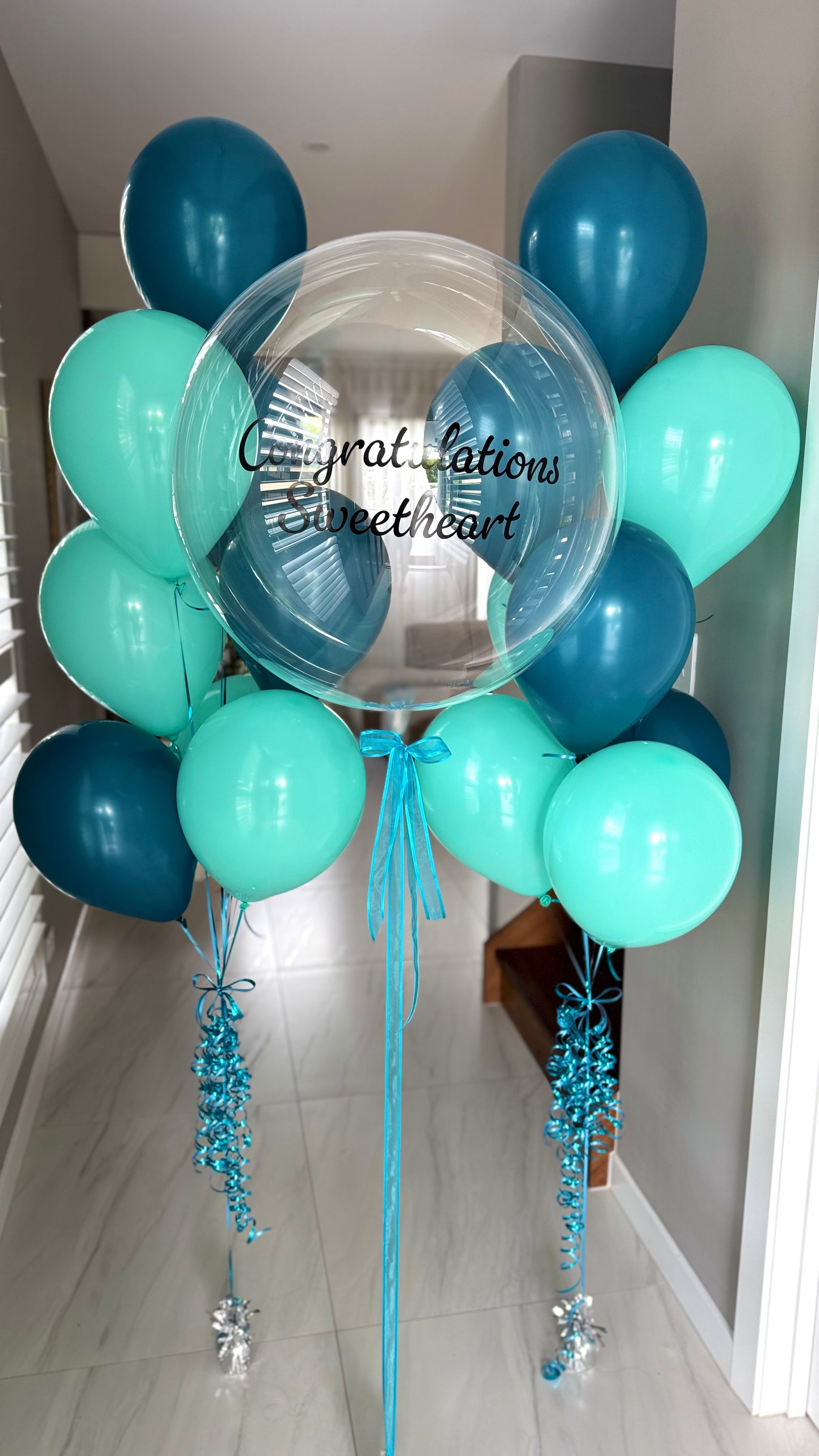 Luxury Teal and Sea green Balloon Bouquet