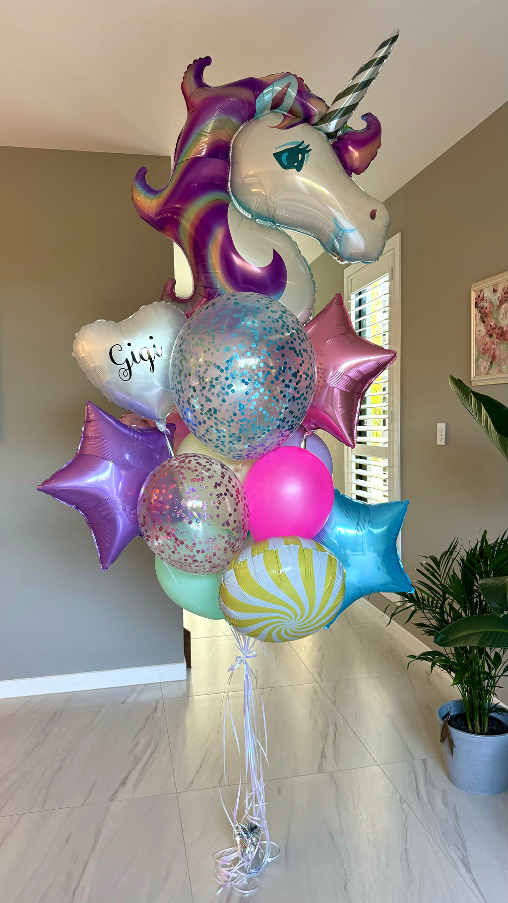 Large Unicorn Balloon Bouquet