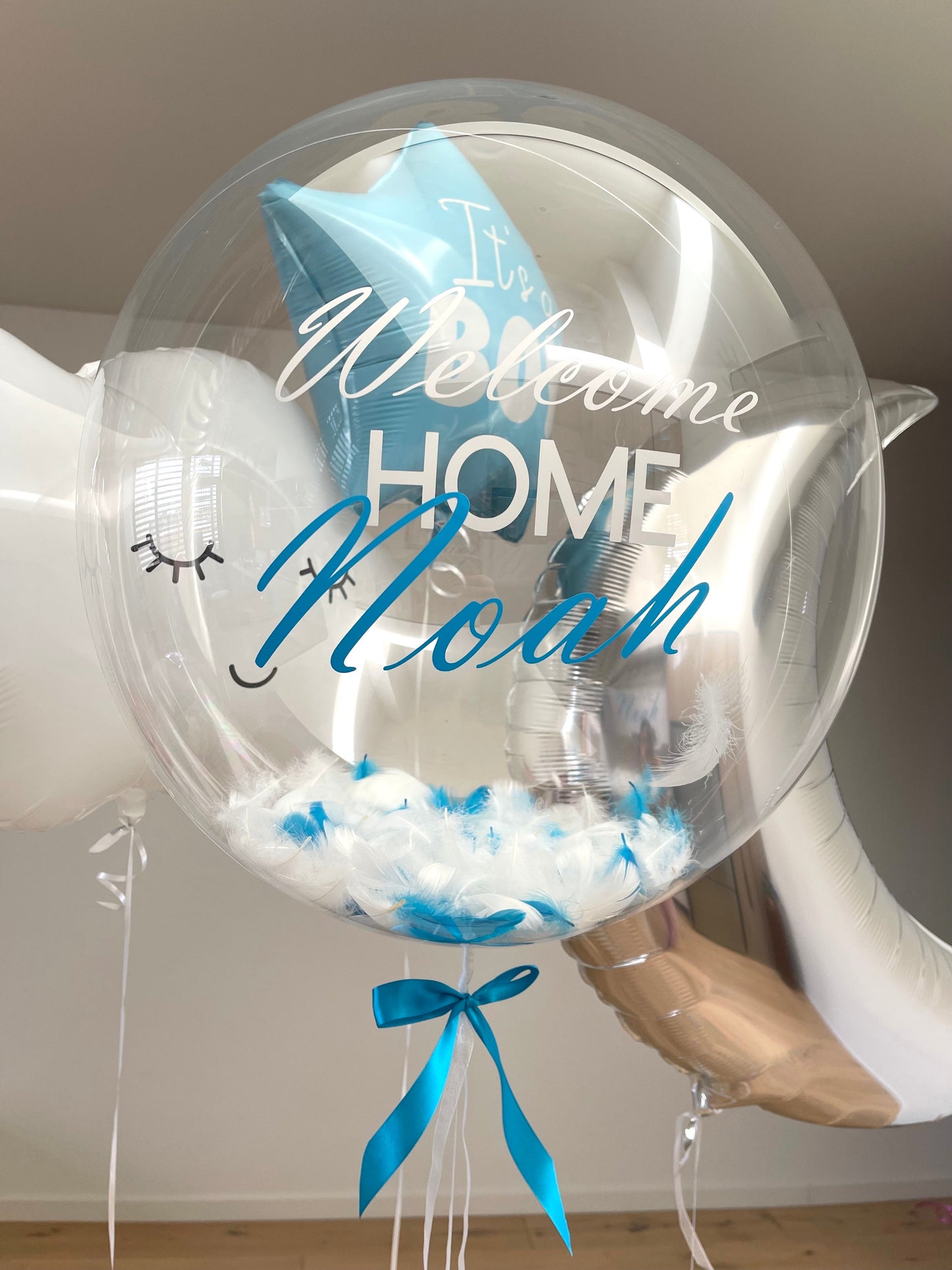 Welcome Home Balloons for Newborn Baby Boy