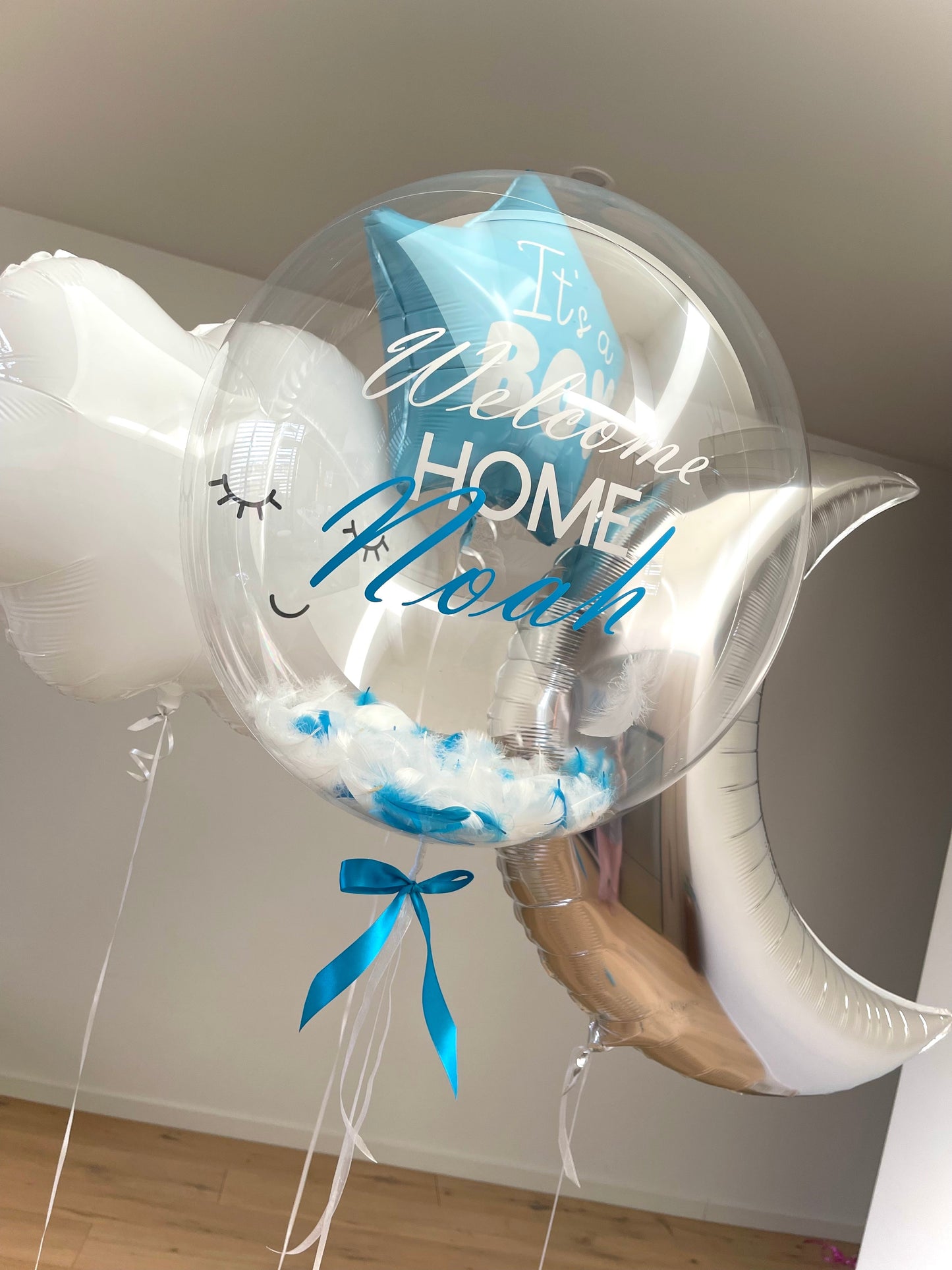 Welcome Home Balloons for Newborn Baby Boy