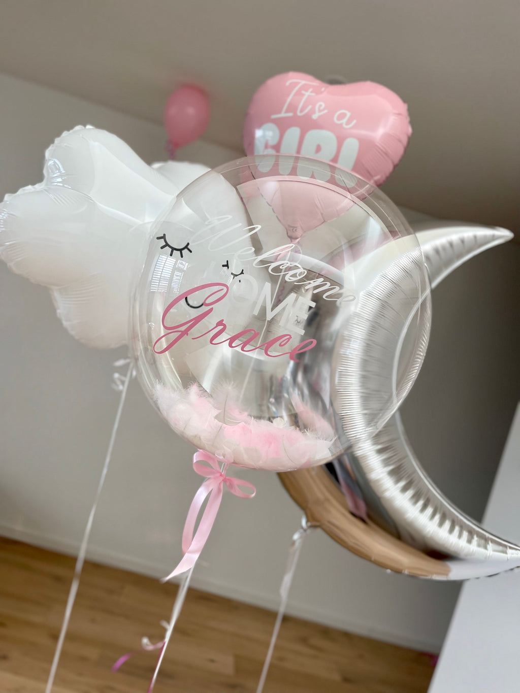 Welcome Home Balloon set for a Newborn Baby Girl