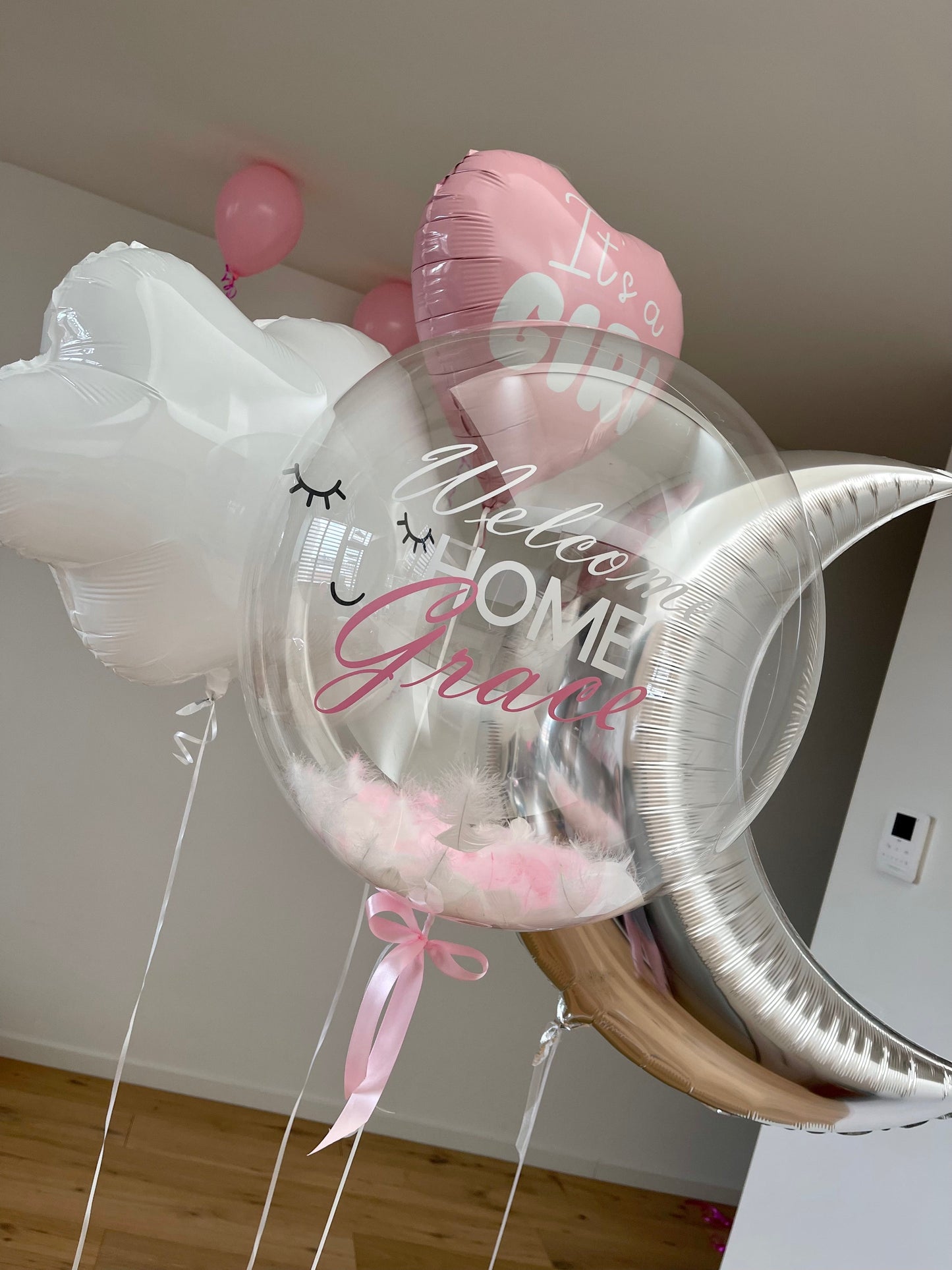 Welcome Home Balloons for Newborn Baby Girl