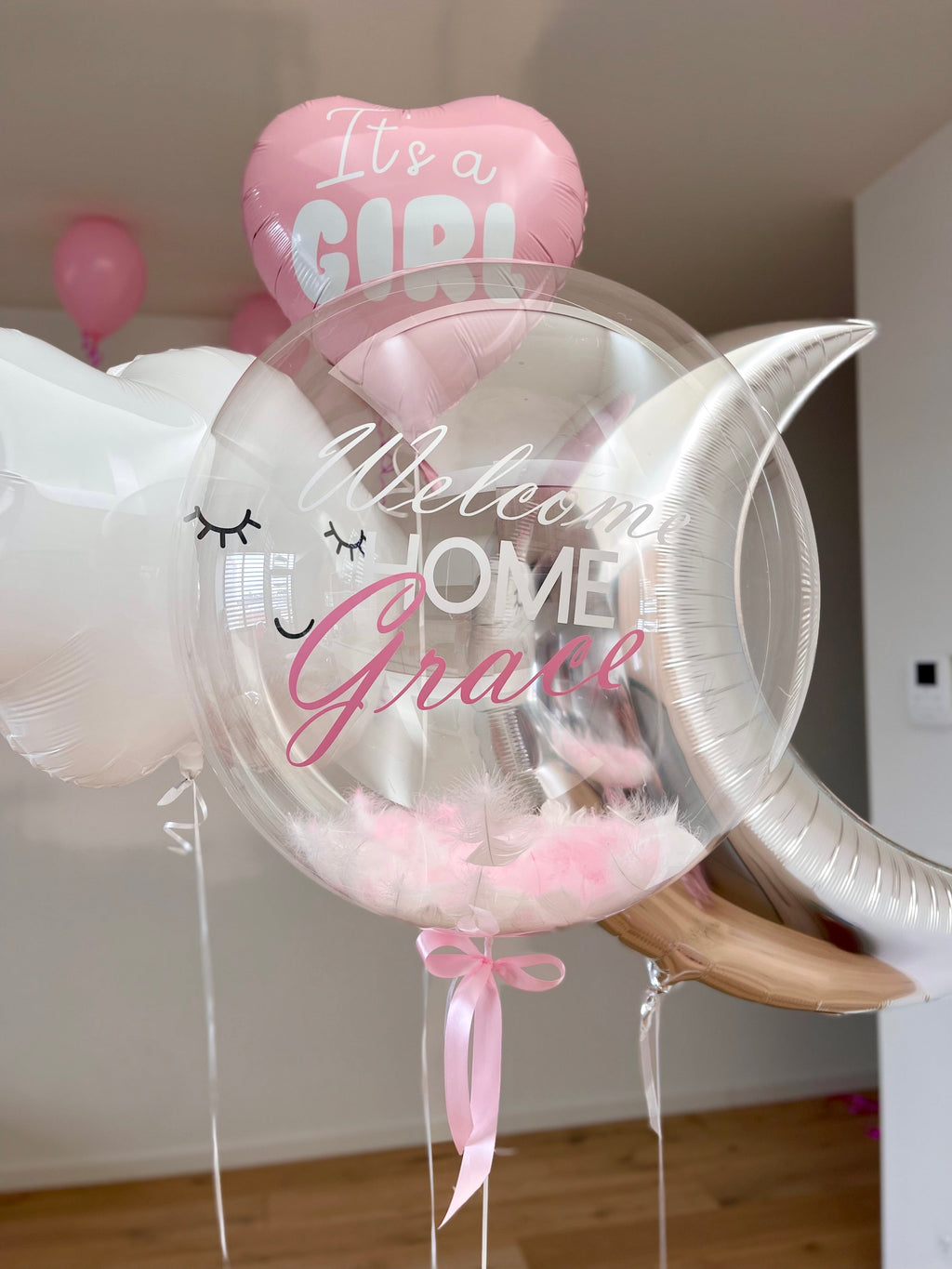 Welcome Home Balloon set for a Newborn Baby Girl