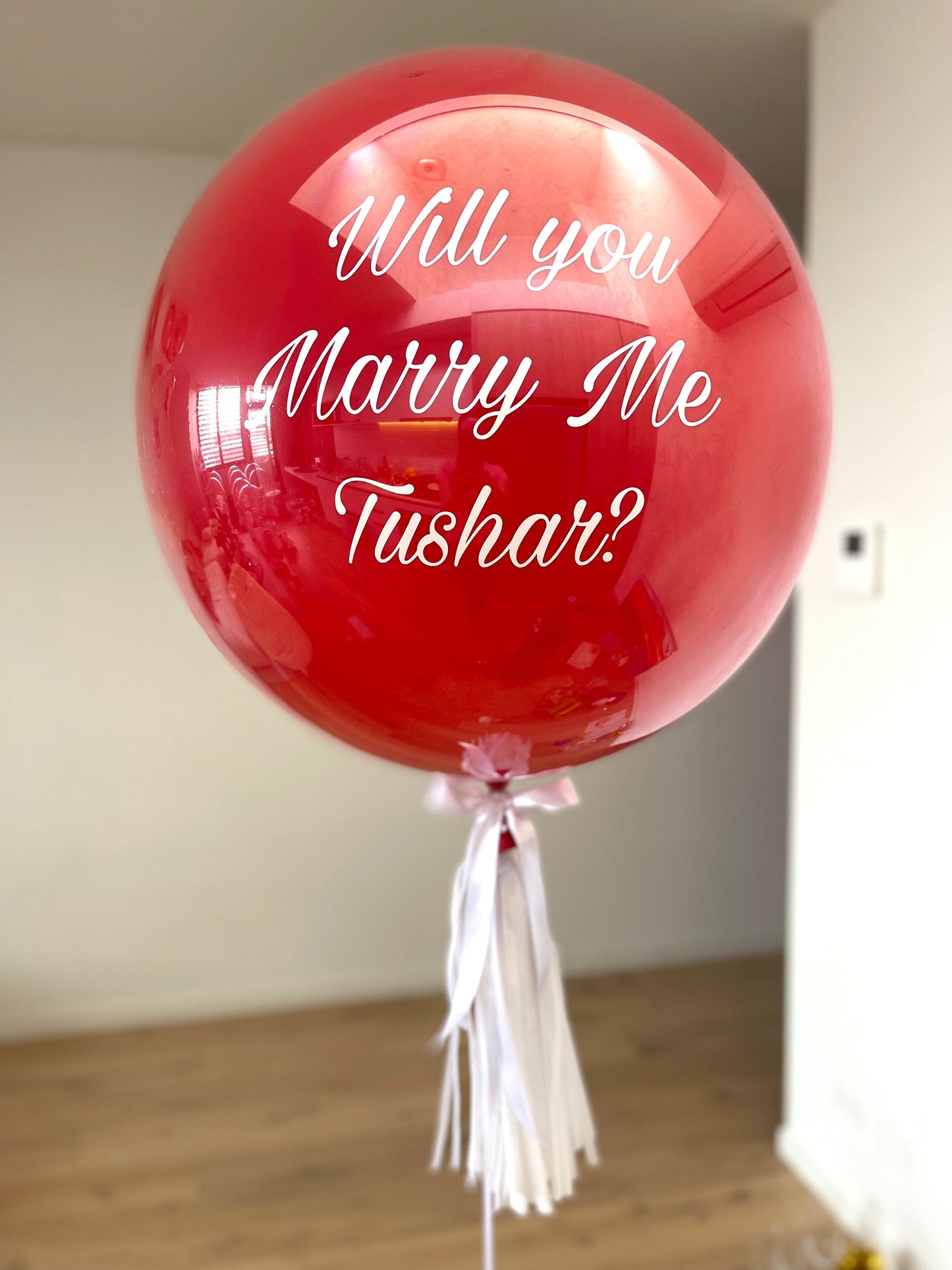 'Will you marry me?' Balloon